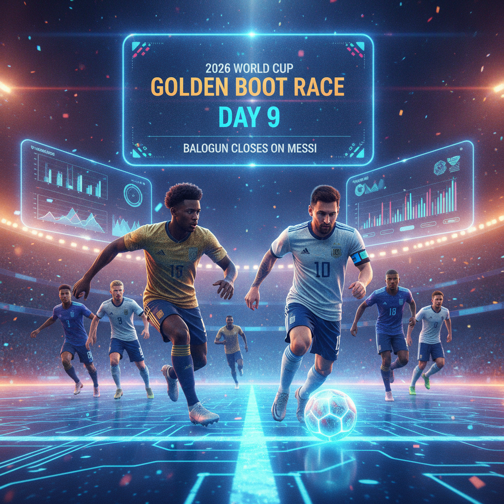 Folarin Balogun Chases Lionel Messi in 2026 World Cup Golden Boot Race on Day 9