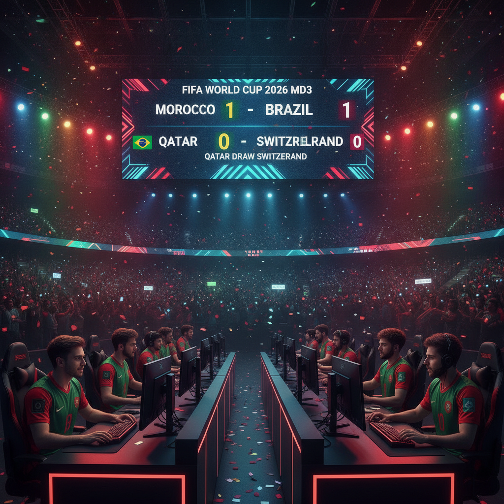 FIFA World Cup 2026 MD3: Morocco Hold Brazil, Qatar Draw Switzerland